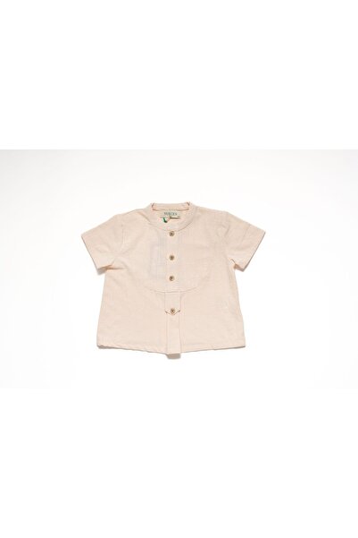 PETIT-ATELlER قميص صيفي كلاسيكي للأطفال الرضع من بيتيت أتيليه، بلون الخوخ، بي...