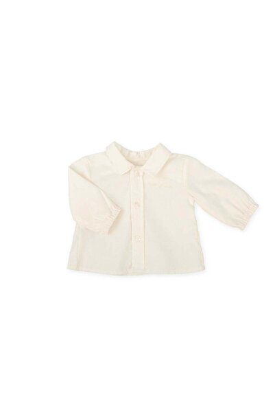 PETIT-ATELlER بلوزة أنيقة كلاسيكية للبنات الصغيرات من بيتيت أتيليه، بلون كريم...