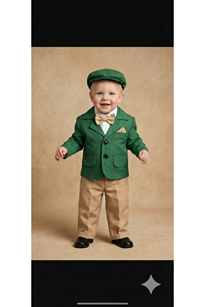 MASSIBEBE Elegant 4-Piece Boys' Suit Set for Baptism and Special Occasions