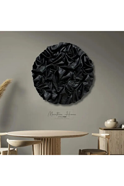MAİNTHEAHOME Dokulu Yuvarlak Alçı Tablo Sis Dalgası | El Yapımı 3D Dekoratif ...
