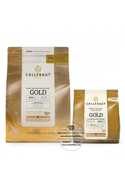 Decoratiuni Dulci Barry Callebaut - ciocolata gold - 30.4% - 2.5kg