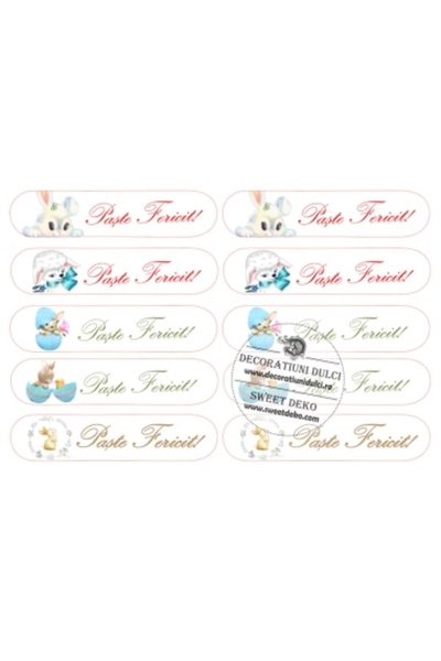 Decoratiuni Dulci Edible image - Happy Easter eclairs! - CUT-OUT sweet sheet ...