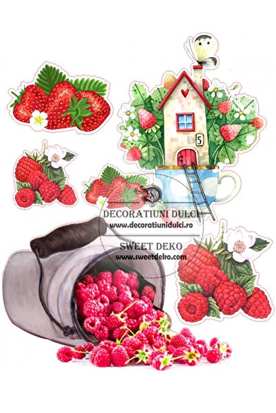 Decoratiuni Dulci Casuta fructelor imagine comestibila - Decupat