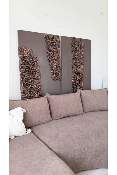 MAİNTHEAHOME 2'li Dokulu Alçı Tablo Denge ve Kaos | El Yapımı 3D Dekoratif Du...