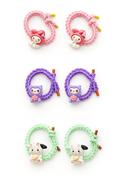 MakeWell Girl's Cartoon Character Rubber Hair Clip – Cute Figured Hair Clip