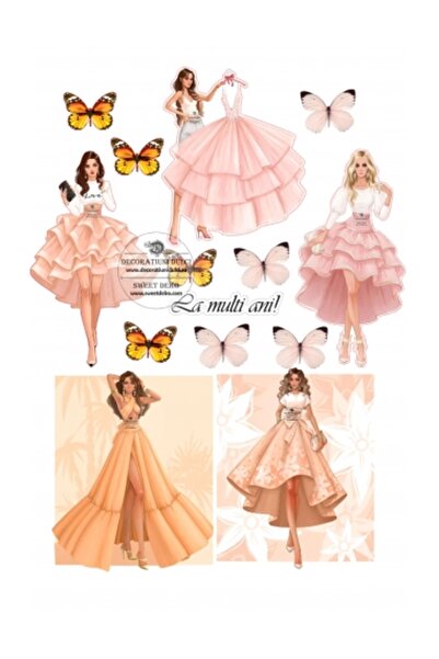 Decoratiuni Dulci Φανταστείτε cometibila, somon φόρεμα - Decupat