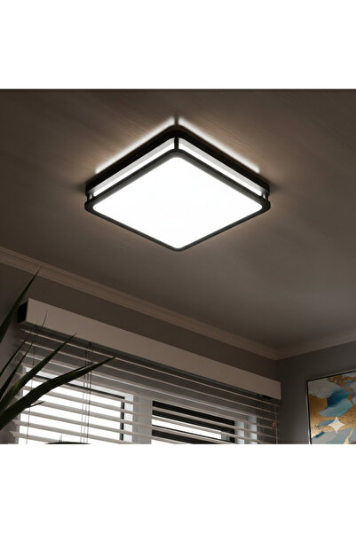 ECONA 24W Kare Led Tavan Armatür 3000K Günışığı – Sıva Üstü Modern Tavan Lambası