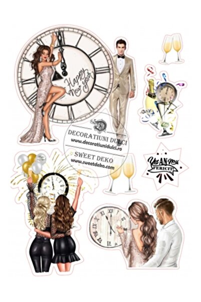 Decoratiuni Dulci Edible Image | New Year's Eve Party - Cut Out