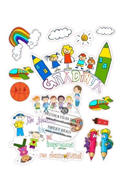 Decoratiuni Dulci Gradinita noastra | Imagine comestibila - Decupat