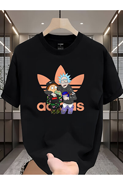 PARUNIV Men's T-shirt, R&M, Classic Regular Fit, 100% Cotton , Vegan Approved