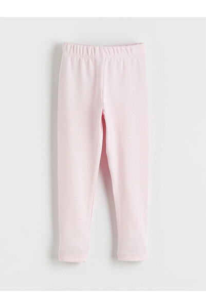 LC Waikiki Pink Girl's Leggings with Elastic Waist