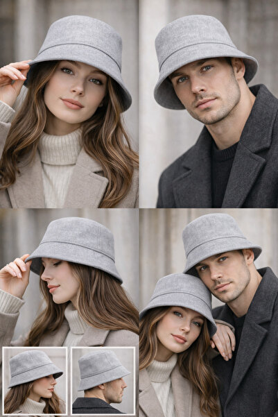 kuru Colorful Unisex Thick Cashmere Fabric Bucket Hats