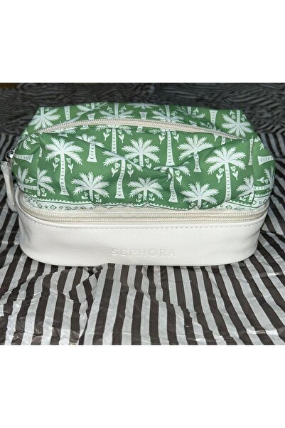 Sephora Beauty حقيبة مكياج خضراء منتفخة