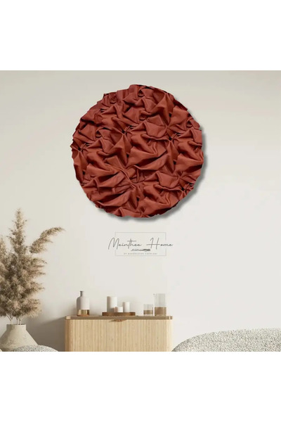 MAİNTHEAHOME Dokulu Yuvarlak Alçı Tablo Sis Dalgası | El Yapımı 3D Dekoratif ...