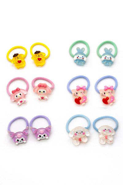 MakeWell Girl's Cartoon Character Rubber Hair Clip – Cute Figured Hair Clip