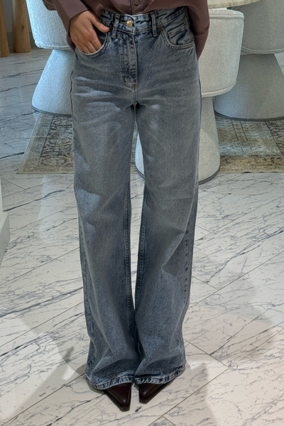 Seda Yalçın Atelier Açık Mavi Wide Leg Jean