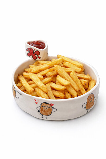 Handmade Seramik patates cipsi kasesi