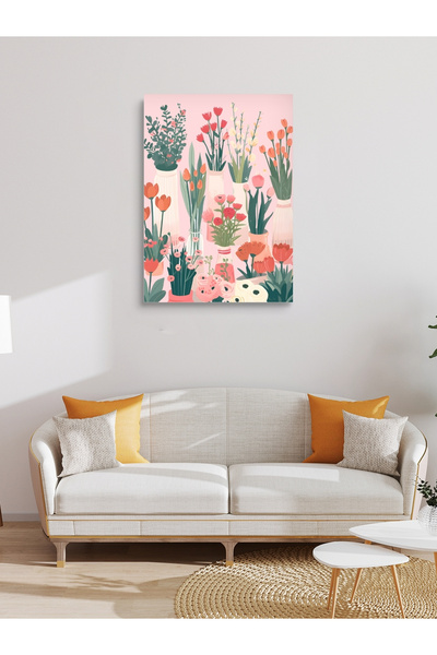 visdora Бохемиска флорална тема Платно за рисуване Декорация за домашен офис ...