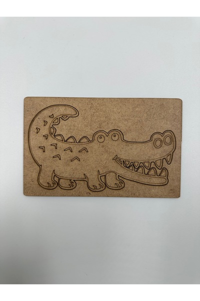 WOODIVA AHŞAP 10 Pieces of Crocodile Wood for Painting School Event Activity ...