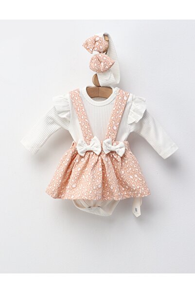 MiniKids 3-piece set, Leopard Animal Print, coral-white 80 (9-12 months)