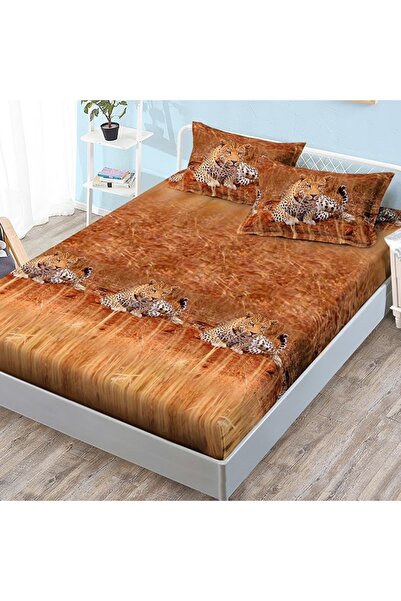 Talis Stretchy sheet and 2 pillowcases Leopard 180x200 cm (Finet)