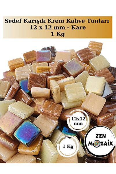 Zen Mozaik Mixed Color Glass Mosaic Tiles for Your Artistic Mosaic Works - 1 kg