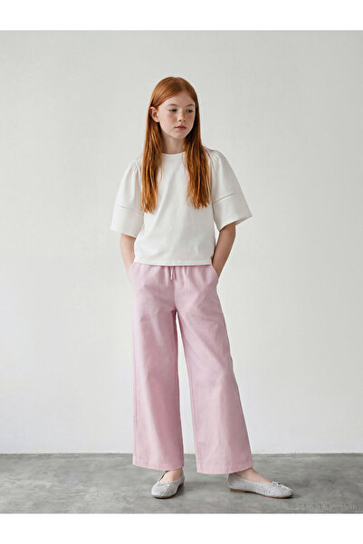 LC Waikiki LCW Girls Studio Lila Поли с еластична талия за момичета от поплин