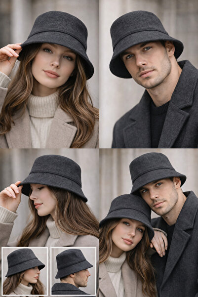 kuru Colorful Unisex Thick Cashmere Fabric Bucket Hats