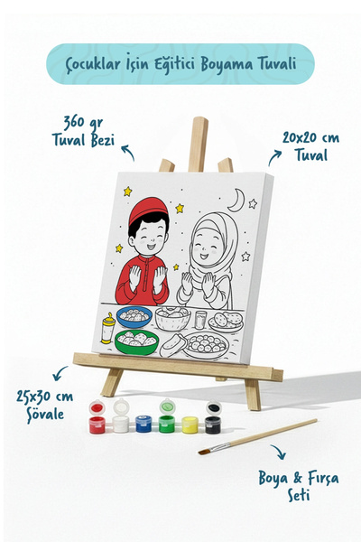 Tabdiko Ramazan Eğitici Boyama Seti İftar Sofrası (Şövaleli)