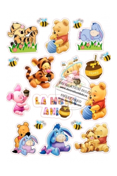 Decoratiuni Dulci Edible image baby Winnie and little friends - Cut out