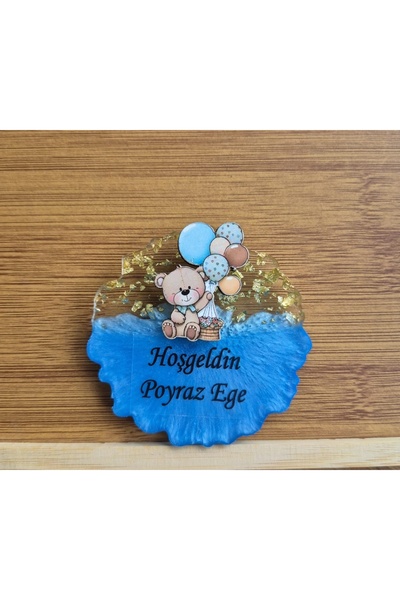 G&C tasarım 20 Adet ayıcık figürlü epoksi bebek mevlütü doğum günü yeni doğan...