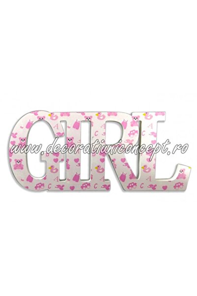 Decoratiuni Dulci Girl ornament letters, with Printed