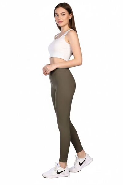 NOLYA MODA Khaki Color Corded Recovery Leggings