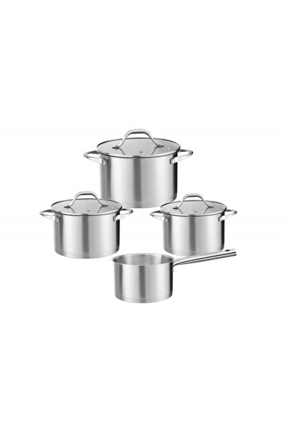 Zilan Stainless steel cookware set ZLN1344, 7 pieces, glass lids, induction, ...