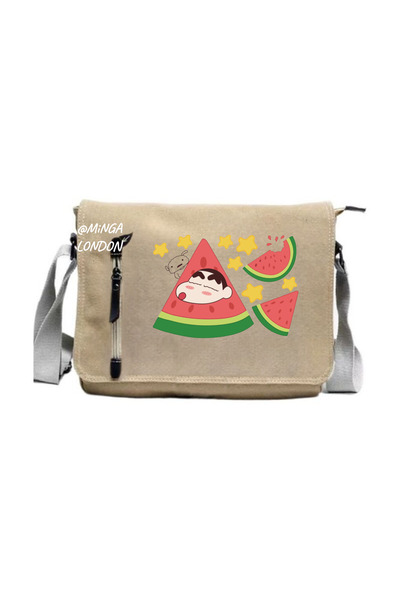 Minga London Poștaș cu imprimeu pepene verde bej -mingalondon