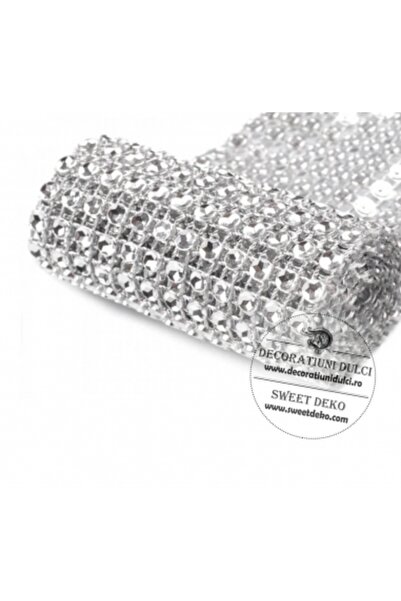 Decoratiuni Dulci Stras panglica argintie (1,5μ.)