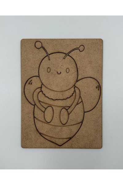 WOODIVA AHŞAP 10Pcs Bee Wooden Painting School Event Activity Art 15 cm