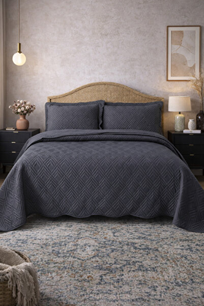 Bikaya Home Velvet Double Bedspread Set |   250X260 cm |   Luxury & Stylish D...