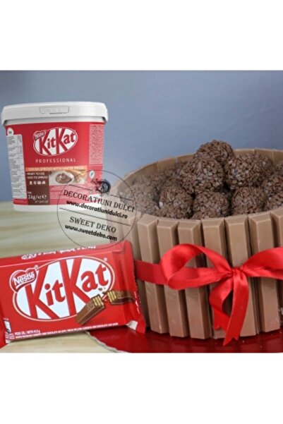 Decoratiuni Dulci Kit Kat crema de cacao cu bucati de napolitana, 3kg.