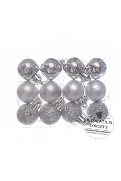Decoratiuni Dulci Small silver beads (12pcs)