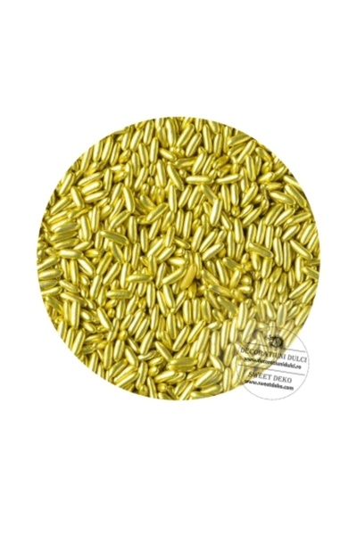 Decoratiuni Dulci Decor orez metalic olive gold