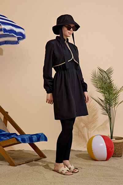 GAVLİA Women's Hijab Swimsuit 5-Piece Set - Full Coverage with Zipper..