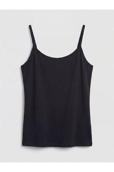 LC Waikiki Black U-Neck Women's Tank Top with String Straps from Güli̇s Gi̇yi̇m
