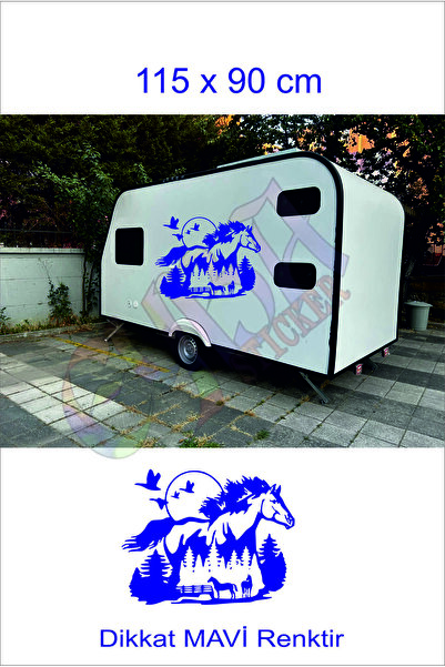 EYBA STİCKER Horse Farm Landscape Sun 115X90