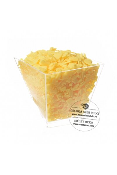 Decoratiuni Dulci Paiete lamaie, bucatele galbene de ciocolata surogat 500g