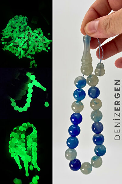 DENİZ ERGEN Kedi Gözü Fosforlu Karanlıkta Parlayan 17li Efe Bilek Boy Küre 14...