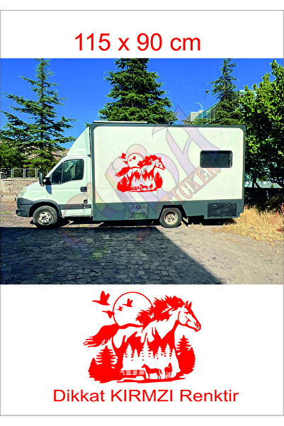 EYBA STİCKER Horse Farm Landscape Sun 115X90