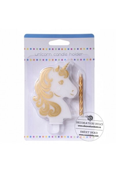 Decoratiuni Dulci Луманаре еднорог бяло-златен