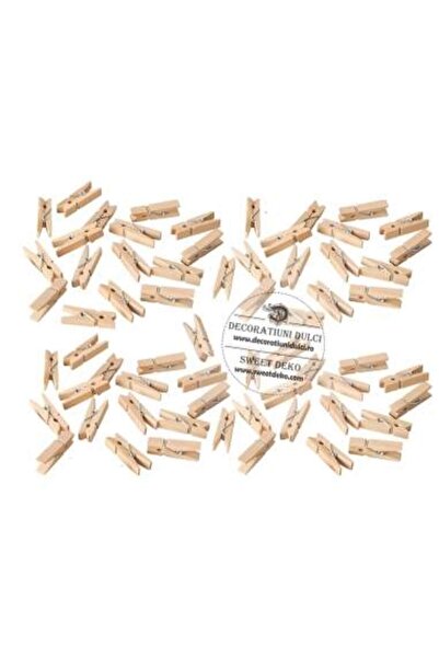 Decoratiuni Dulci Mini carlige din lemn (50 buc)