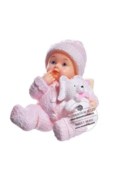 Decoratiuni Dulci Fetita cu iepuras, топер за торта din rasina durificata